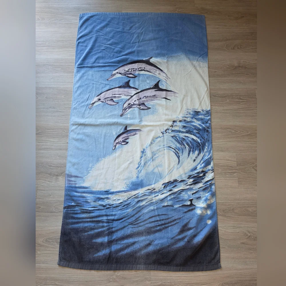 Vintage Dolphin Beach Towel 56